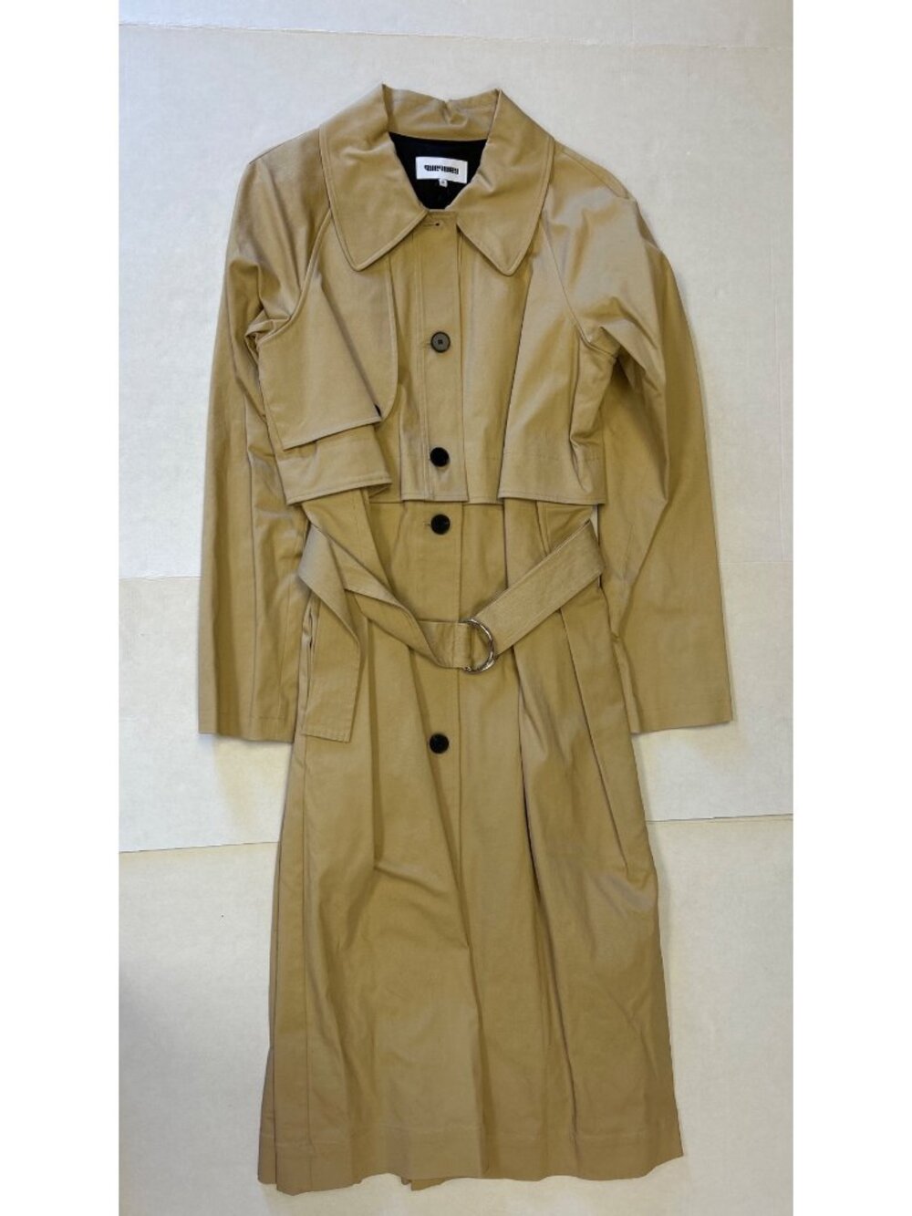 Saint Art New York London Trench Coat Khaki Size Medium NWT - Picture 4 of 9